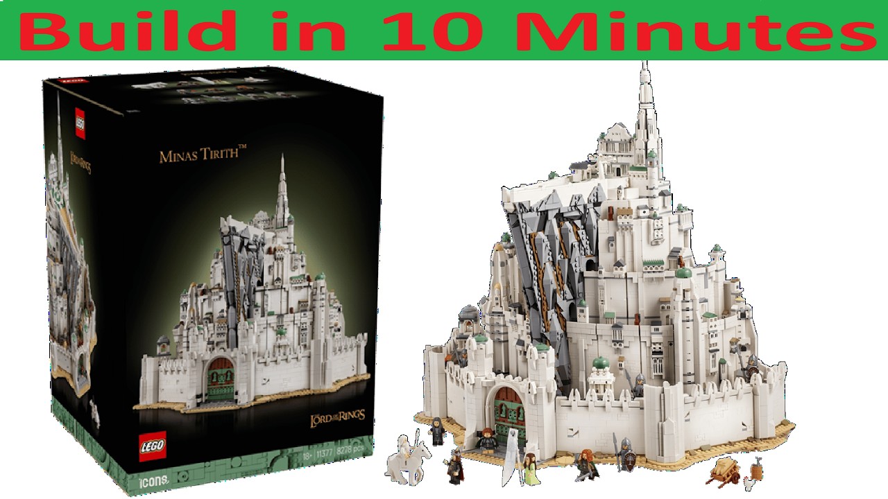 LEGO Icons 11377 Lord of the Rings Minas Tirith build in 10 Minutes