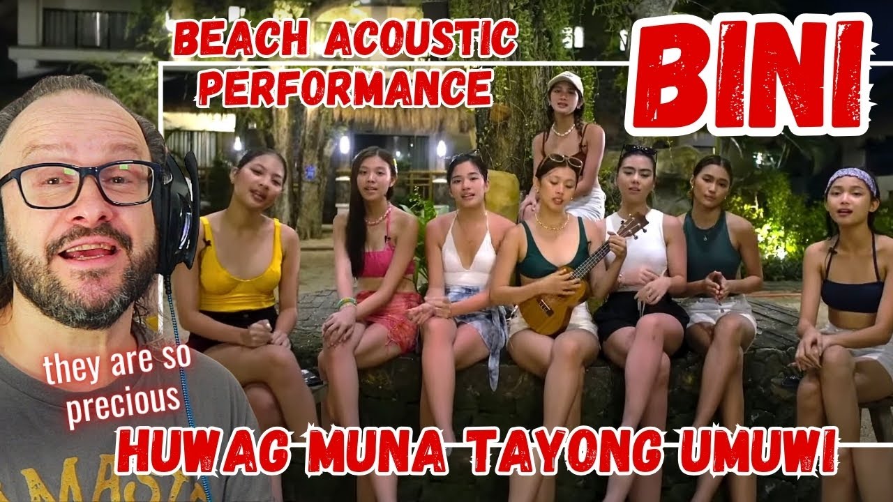 BINI : 'Huwag Muna Tayong Umuwi'  By the Beach Acoustic Performance Video reaction