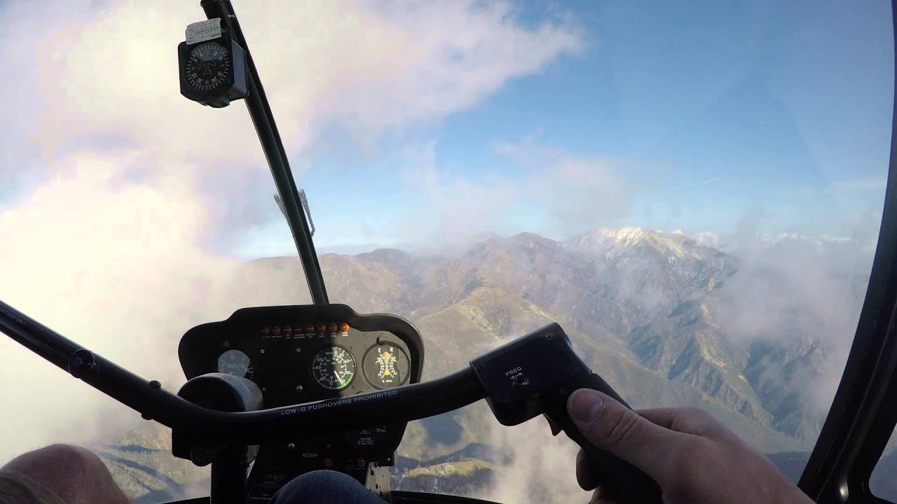 flying a helicopter through clouds