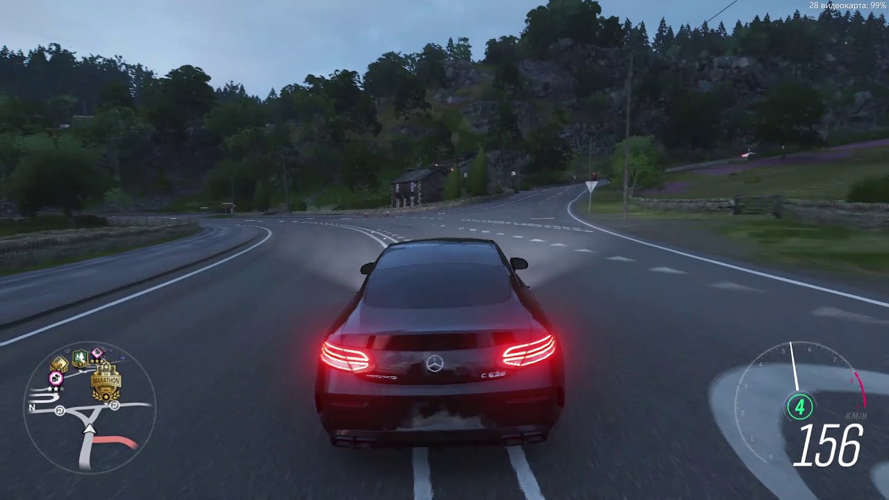 Forza Horizon 4 PS3 joystick 2020 Mercedes C63 AMG black style 1080hp60 330км/ч