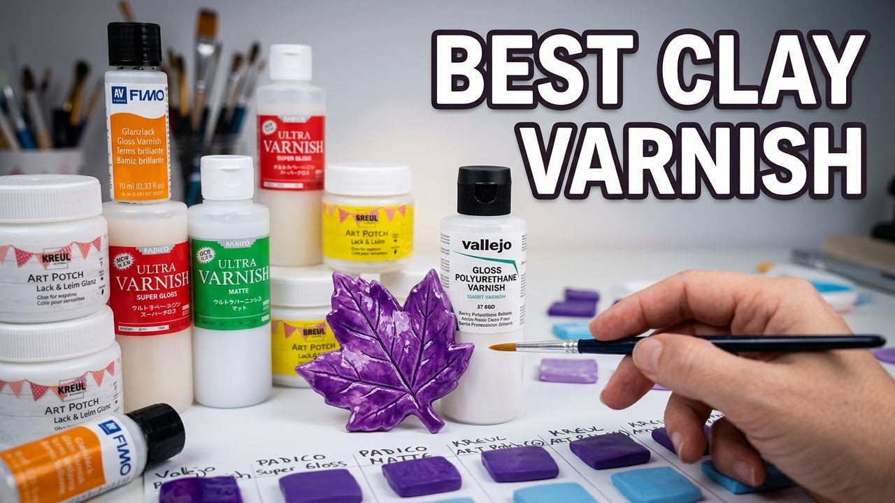 Air Dry Clay Varnish Battle: Which One Actually Works?| Testing different Varnishes (Glossy & Matte)