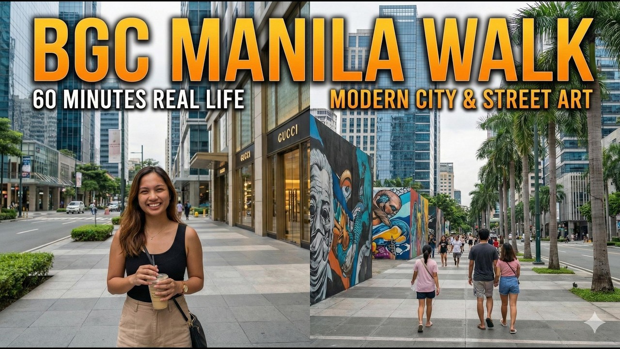 Is this really the Philippines? 🇵🇭 BGC Manila Evening Walk (60 Min Raw POV)