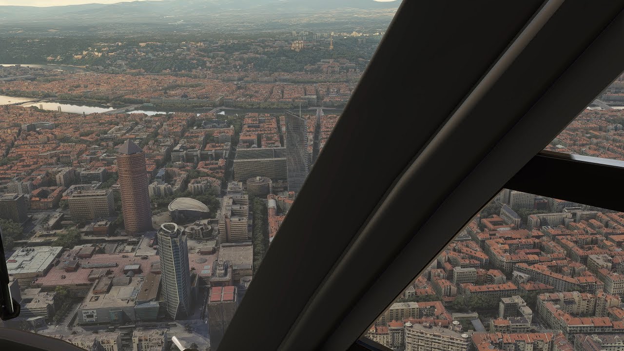 FS2020 - Survol de la ville de Lyon en Ultra HD 4K - Microsoft Flight Simulator
