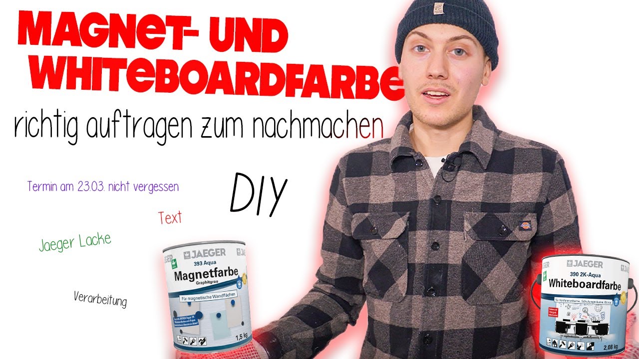 DIY: Magnet- & Whiteboard Wand 🧲🖍 mit Farbe zum selber machen!