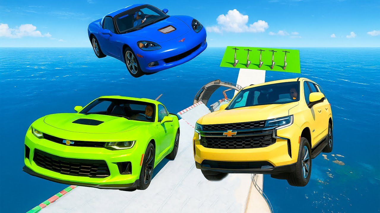 Chevrolet Ailesi Arabalar Yeni Eğlenceli Sağlamlık Testinde - GTA 5 MODS