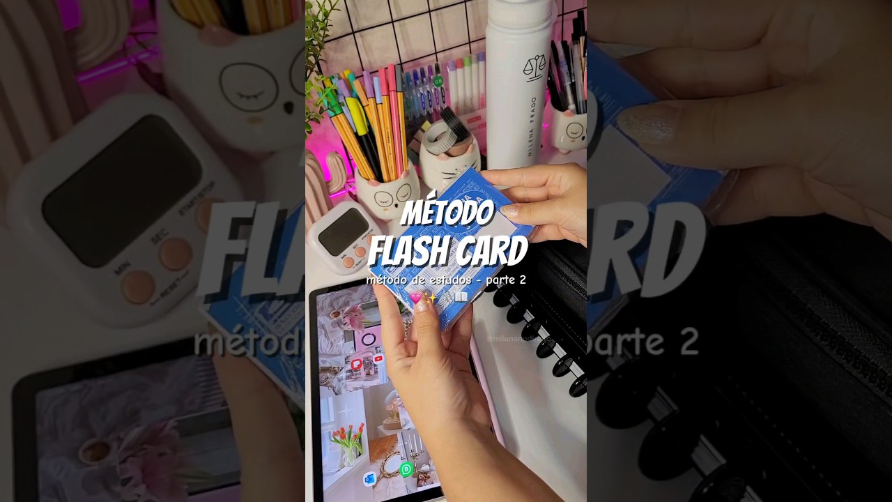 m&eacute;todo Flash Card ✨️📃 #estudos #estudante #flashcards #studybr #tabs9fe #estudar #caderno :)