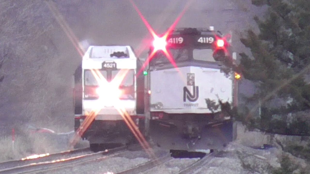 Extra Trains on the Montclair-Boonton Line | Trains Meeting at the Siding in Lincoln Park - Part 1