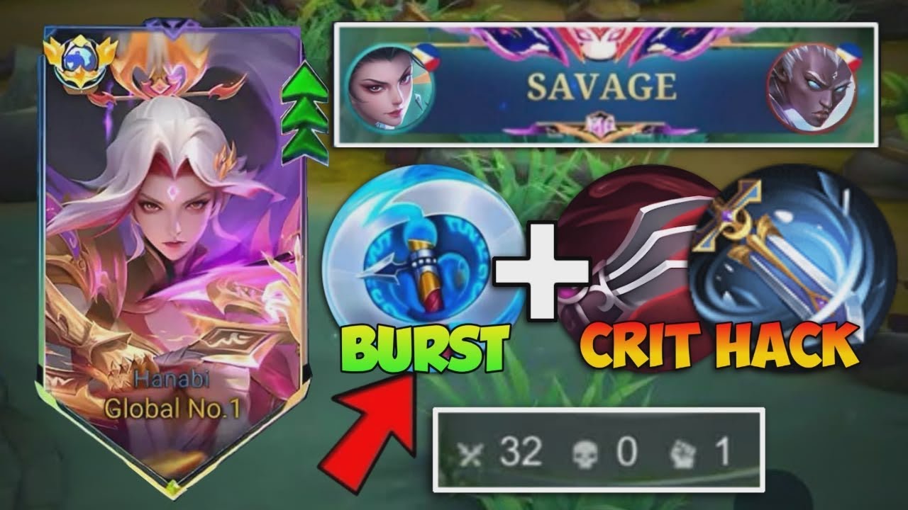 32 KILLS HANABI NEW BROKEN BURST CRIT  BUILD IS FINALLY HERE!😱💀 ( PLS ABÚSE THIS NEW BUILD! ) - MLBB