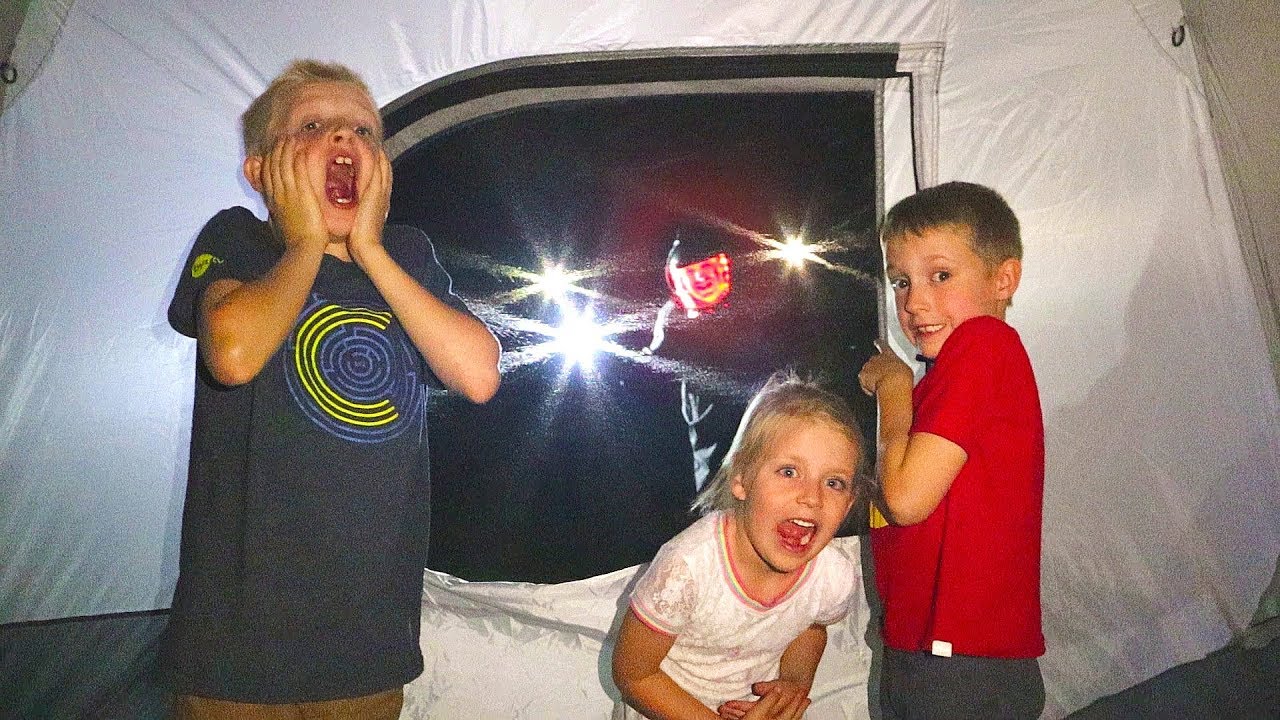 Strange Things Outside Our Tent Camping In Mr. E Mansion Yard!