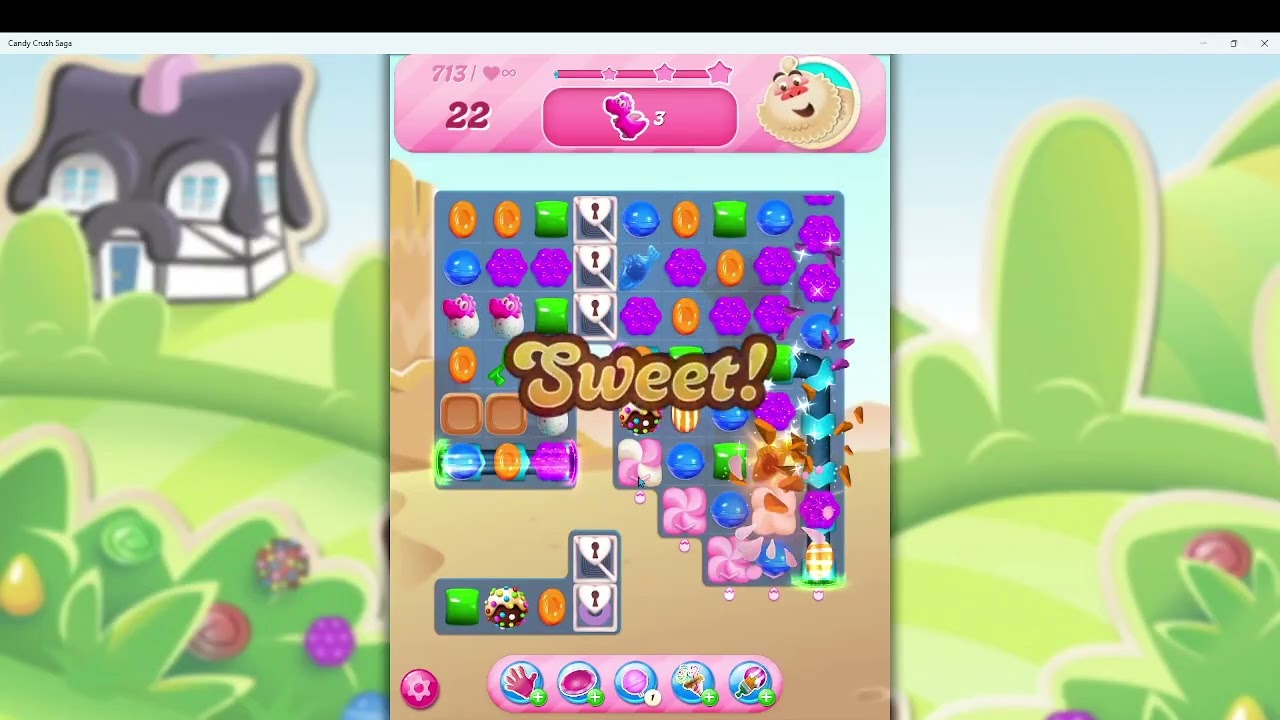 Candy Crush Saga Level 713 Completed | F2P Strategy & Audio Talkthrough
