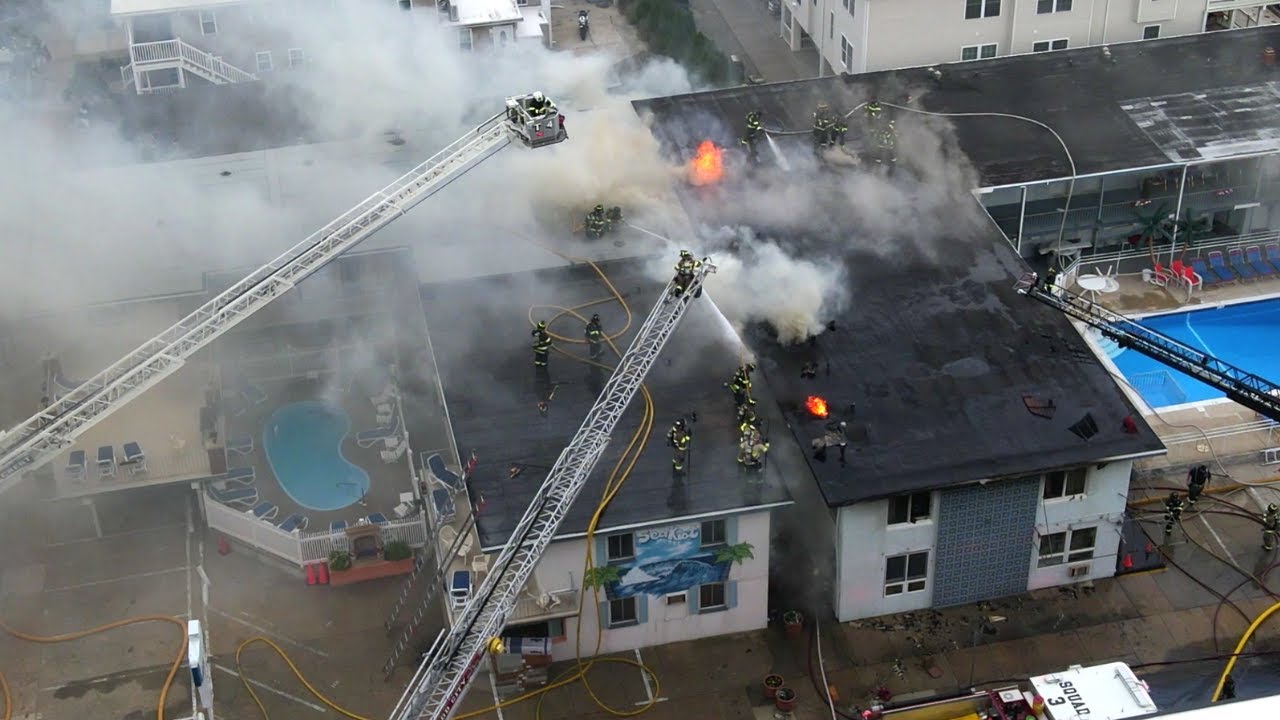 Wildwood Motel Fire - Windward Motel 2022 - Drone Footage