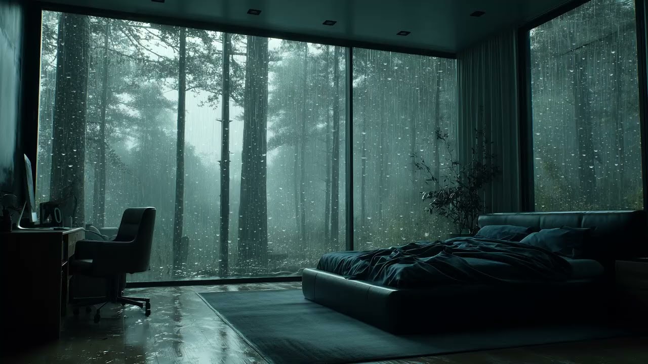 3 Hours Soft Rain & Peaceful Music 🌧️ Deep Sleep Sounds