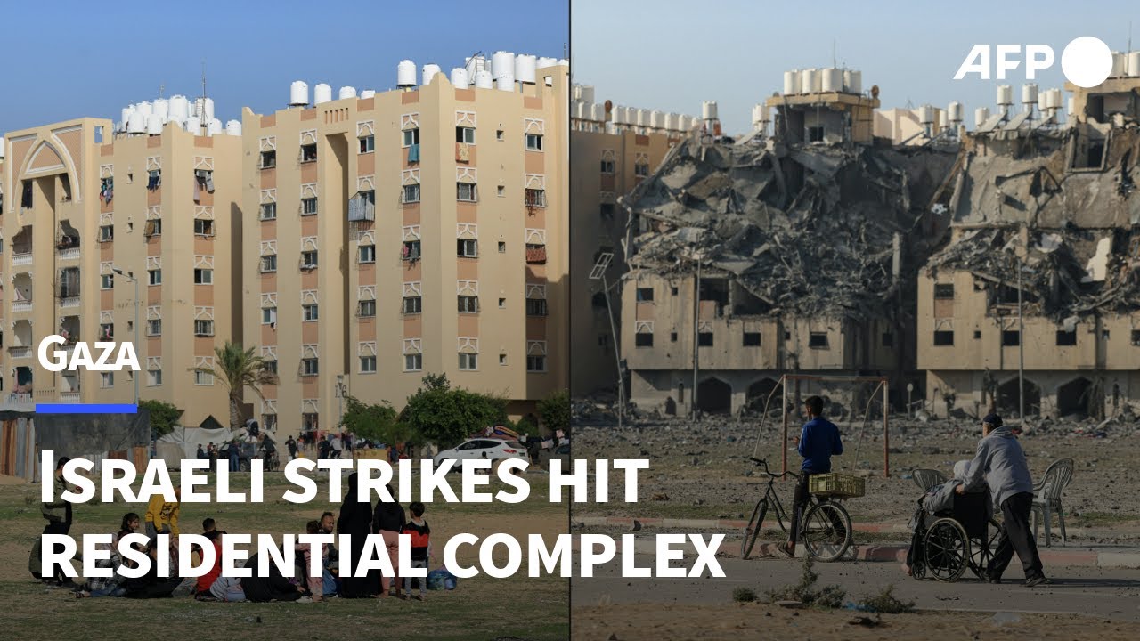 Moment Israeli strikes hit residential complex in Gaza's Khan Yunis | AFP