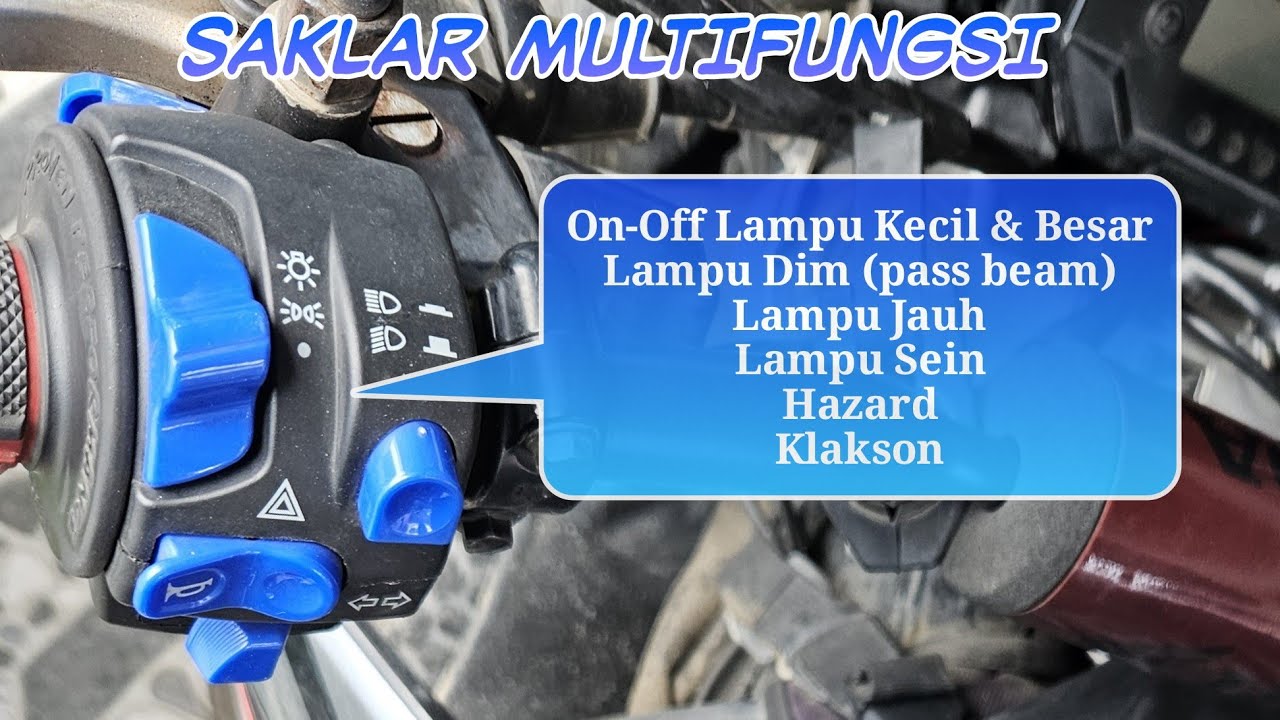Pasang saklar kiri sepeda motor | Multifungsi | Universal | Murah | Honda CRF 150L | variasi