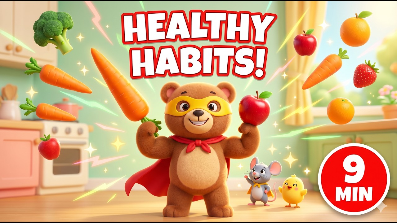 Healthy Habits Song for Kids | Eat Your Vegetables & Fruits | Super Food Power
