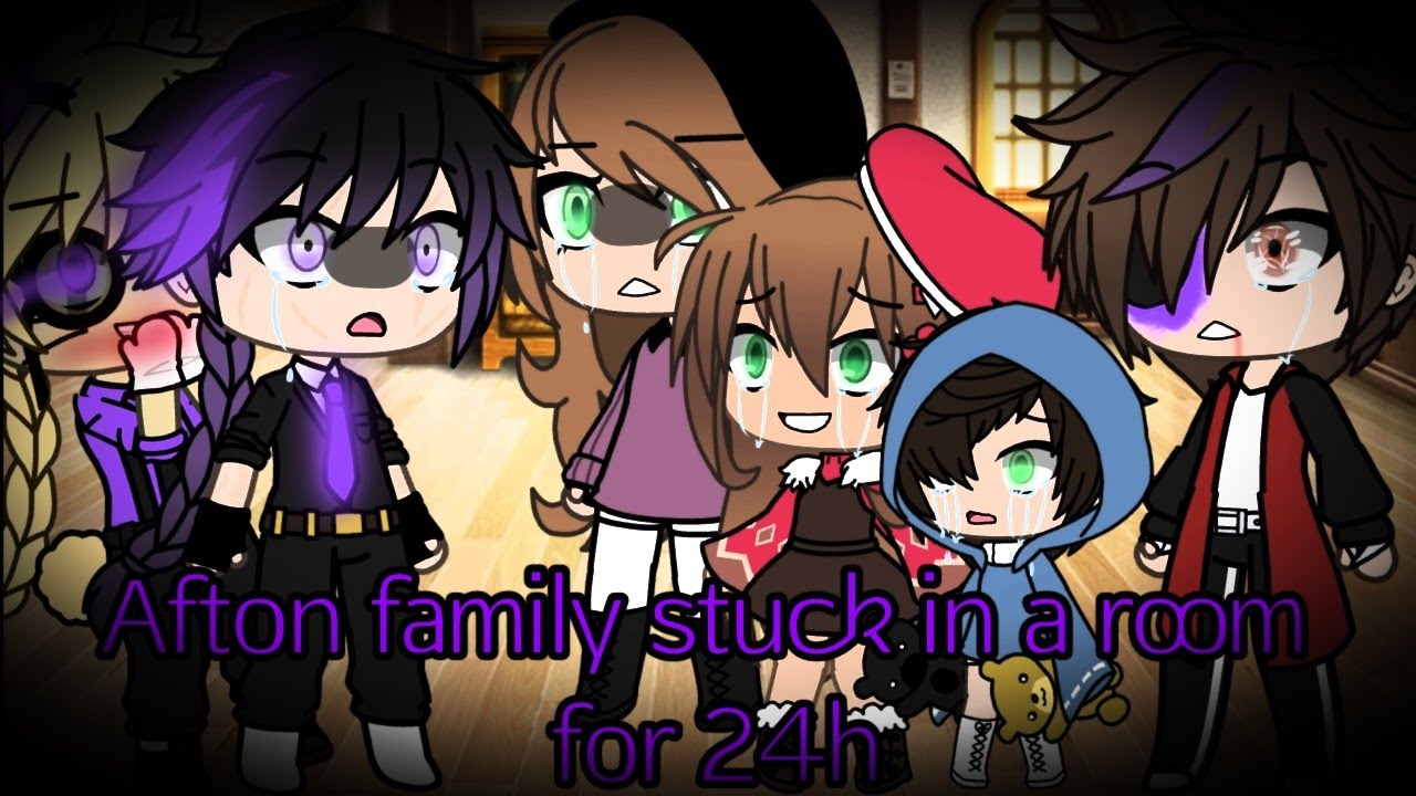 Afton family stuck in a room for 24h || Gacha Life || Afton family || My AU ^-^