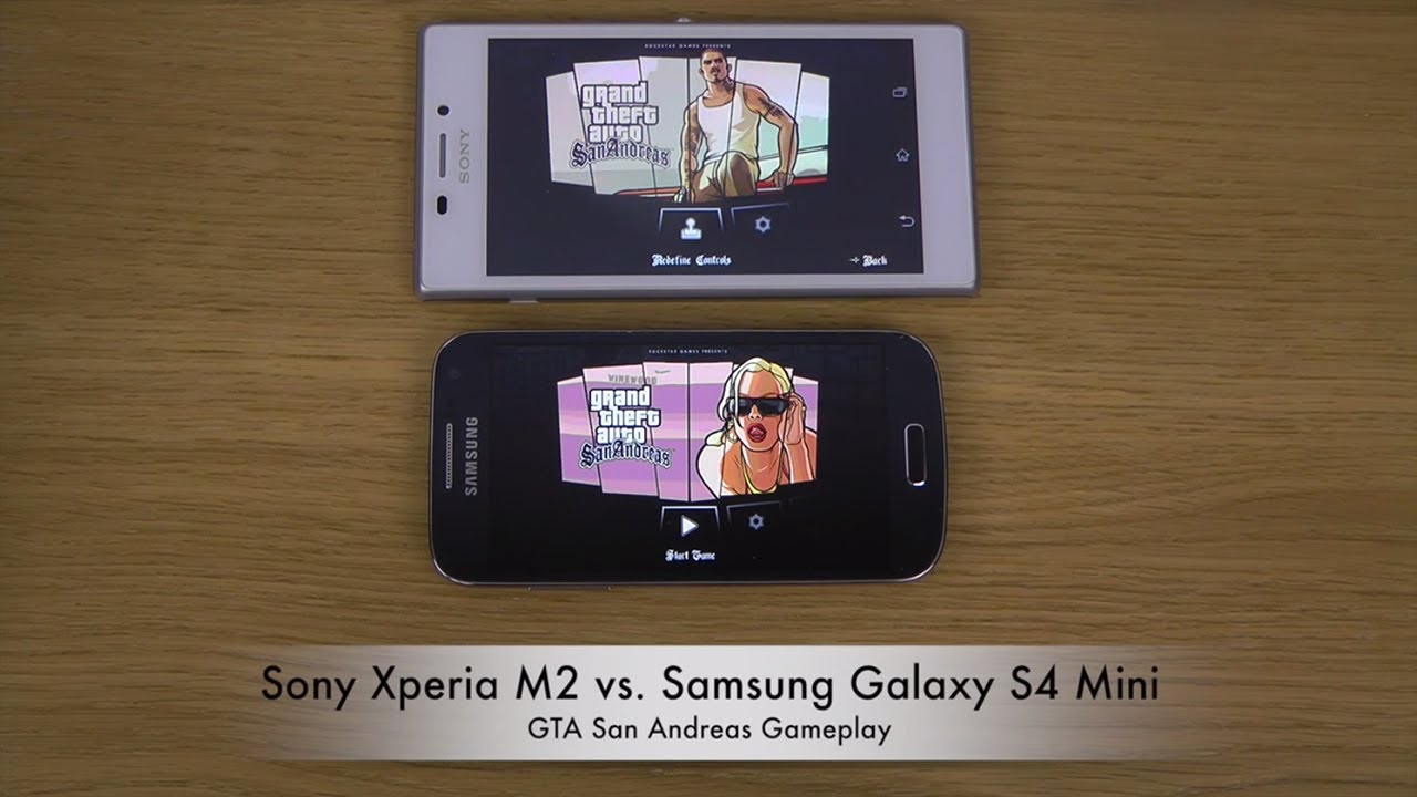 Sony Xperia M2 vs. Samsung Galaxy S4 Mini - GTA San Andreas Gameplay