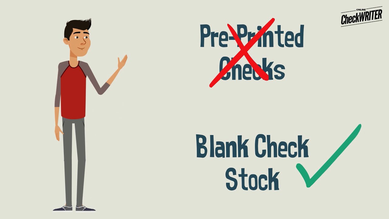 Switch to Blank Check Stock from Pre Printed Checks
