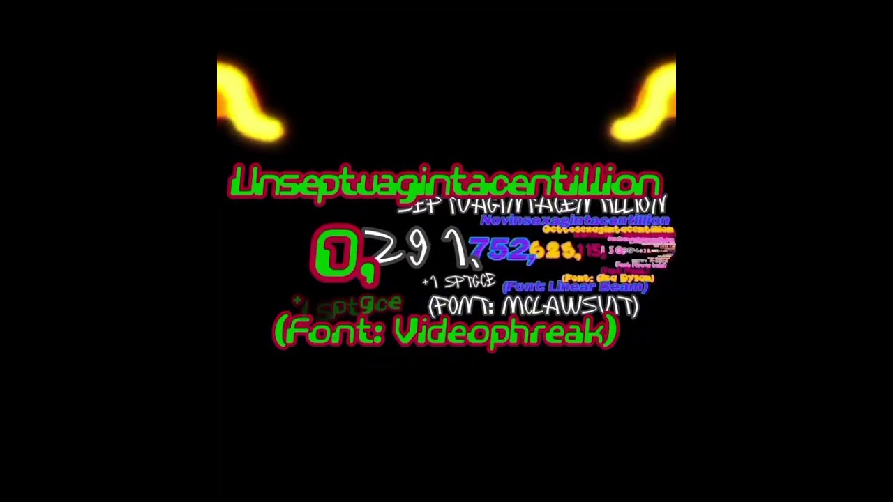 0 to Quinseptuagintacentillion