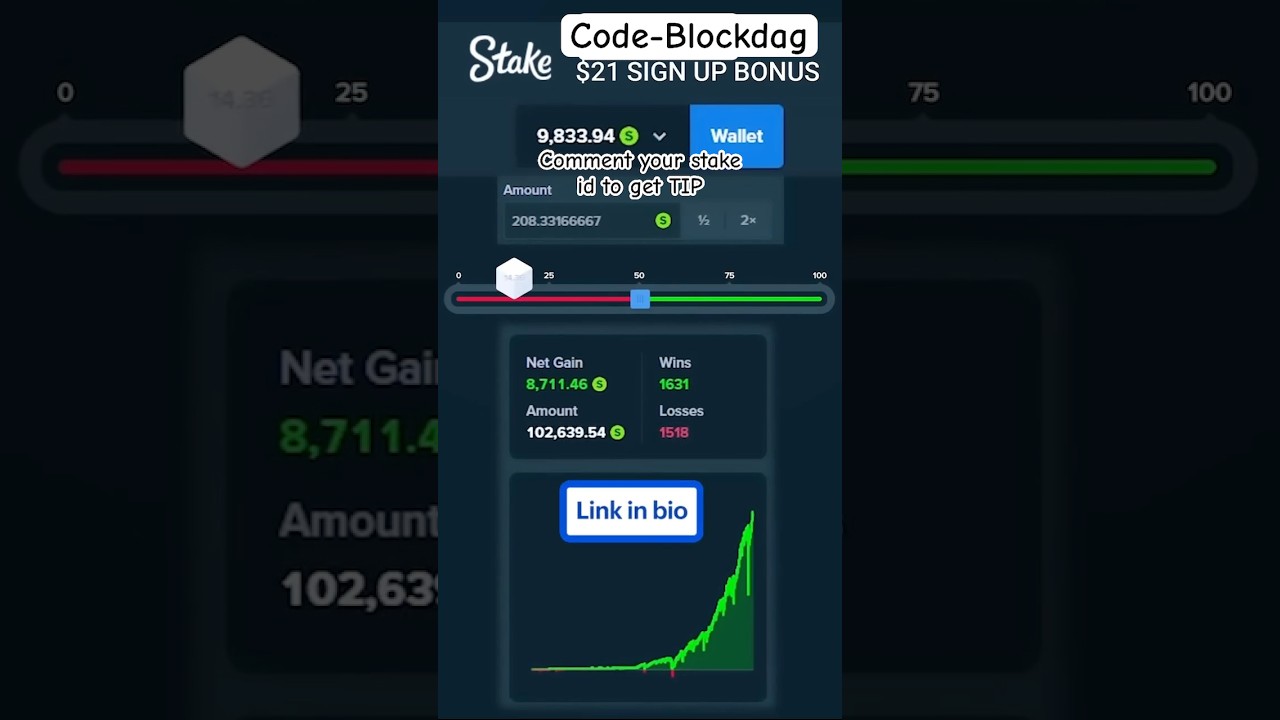 Low risk high reward strategy on stake dice