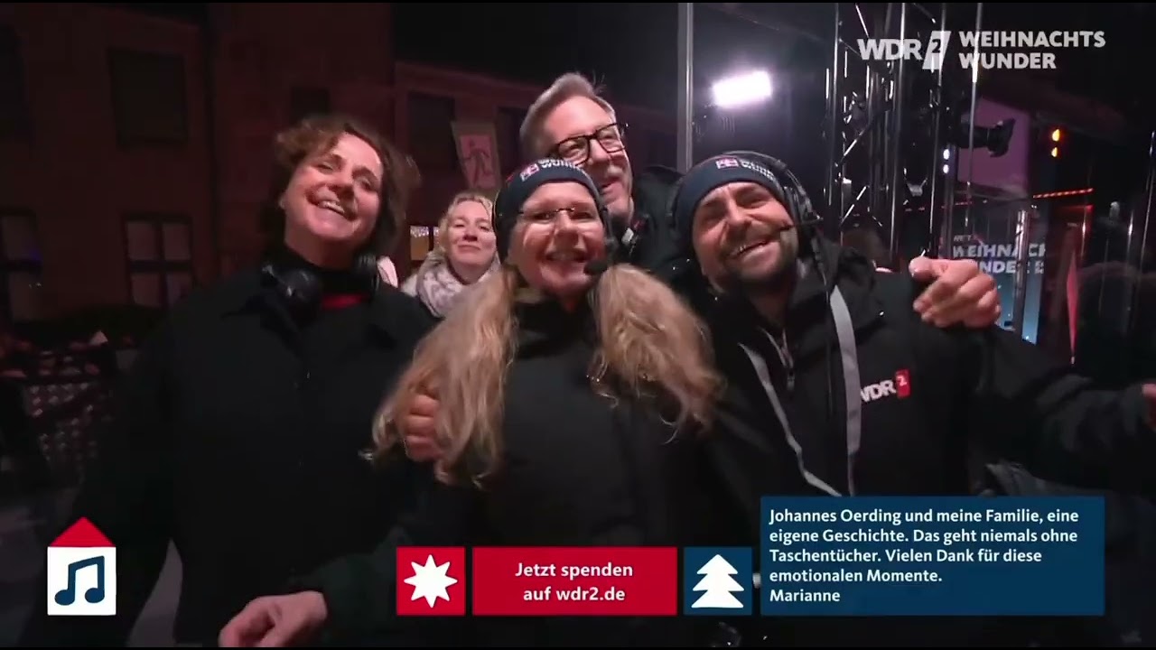 Johannes Oerding: An guten Tagen - WDR 2 Weihnachtswunder Livestream, Essen 14.12.2025