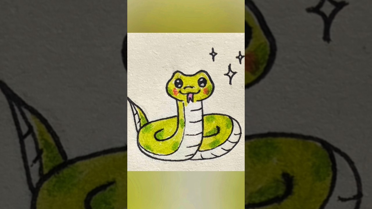 cute snake doodle 🐍 #easy doodle art