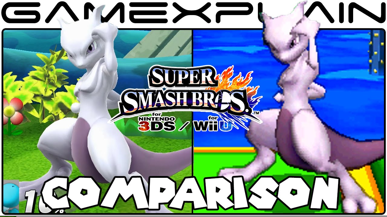 Mewtwo Head-to-Head Comparison (Smash Bros Wii U vs. 3DS)