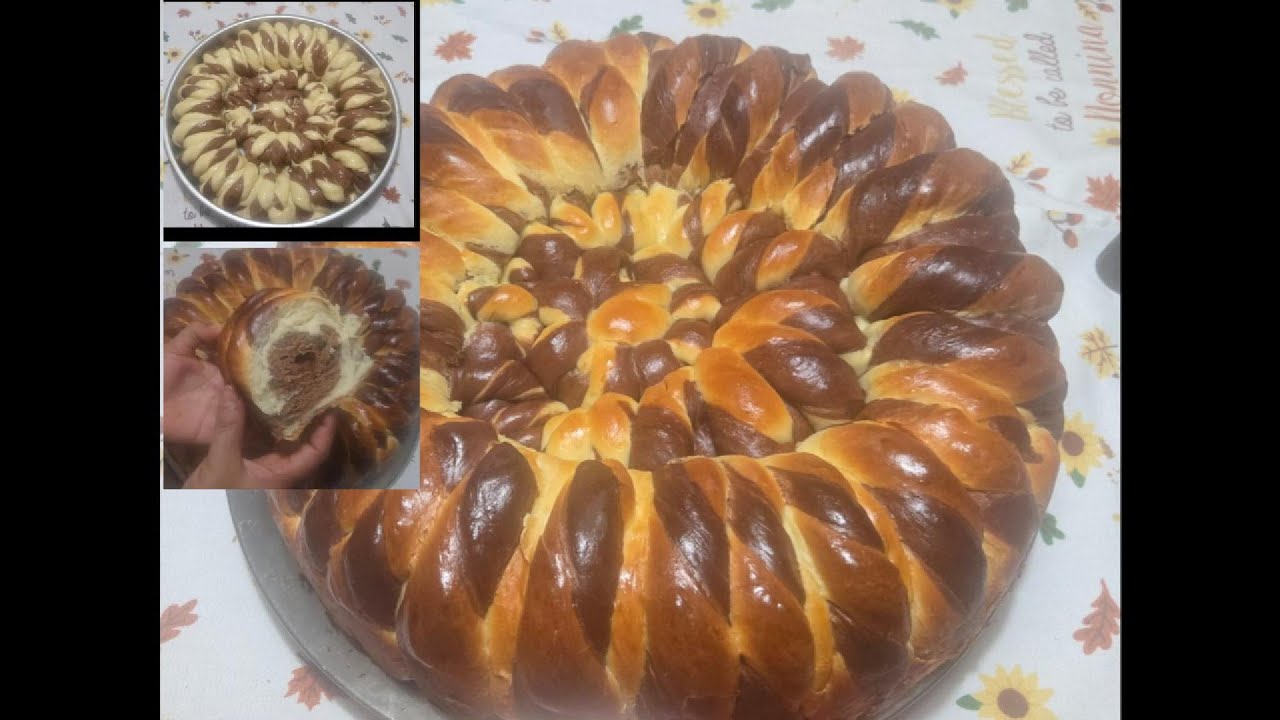 የቸኮሌት ጉንጉን ቆንጆ ዳቦ አሰራር /how to make chocolate Brioche wreath bread recipe
