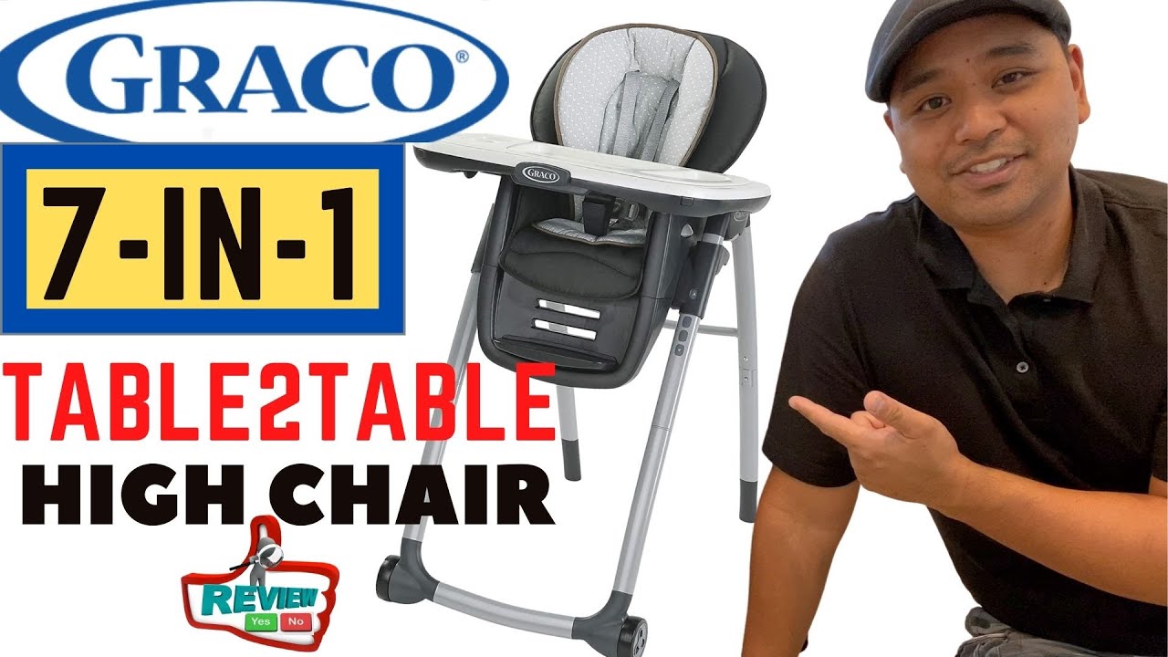 Как установить и использовать складной детский стульчик GRACO TABLE 2 TABLE PREMIER 7-в-1