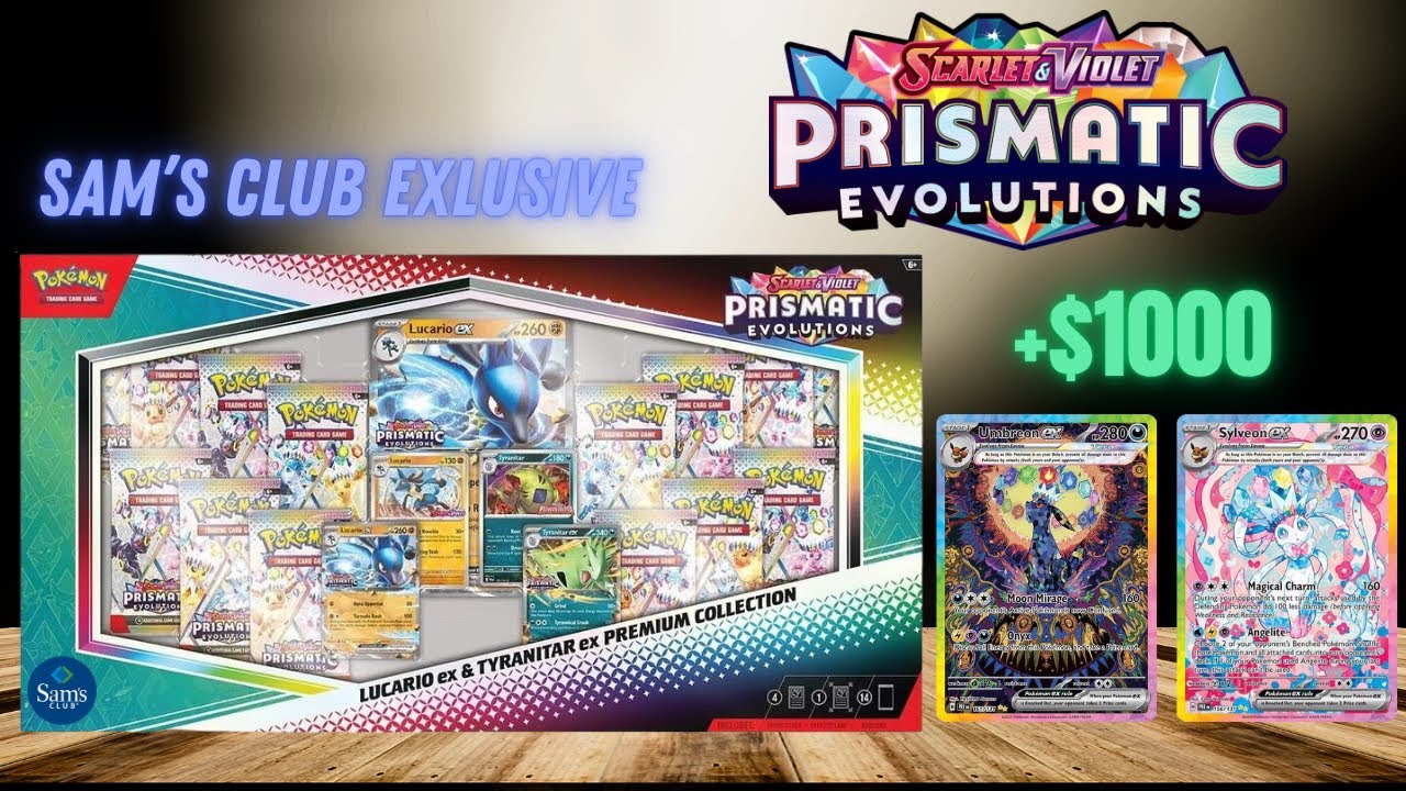 NEW PRISMATIC EVOLUTIONS BOX IS HERE! Tyranitar And Lucario ex Premium Collection Box!
