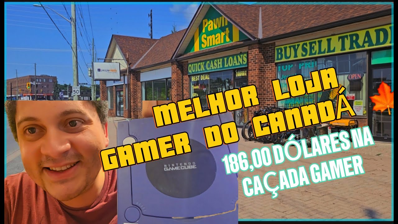 POR DENTRO DE UMA LOJA DE GAMES NO CANADÁ 🍁 + CAÇADA GAMER