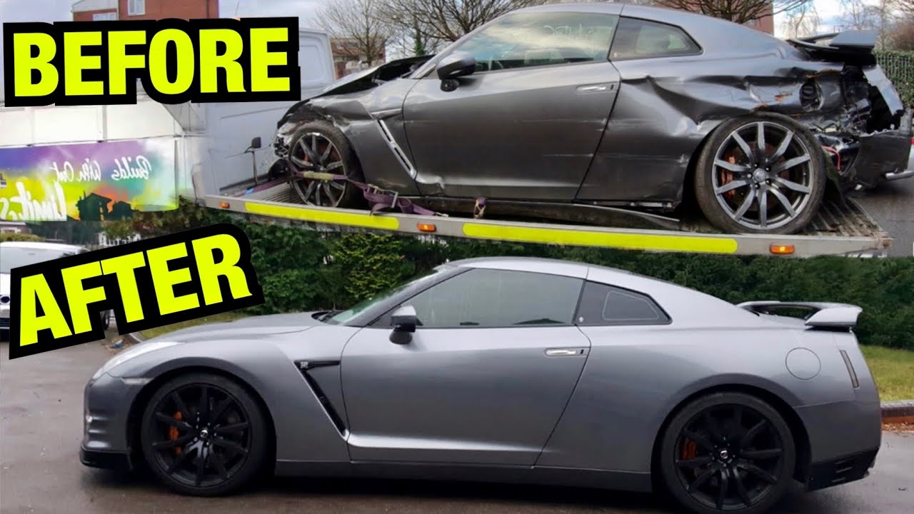 Восстановление аварийного NISSAN GTR за 10 минут