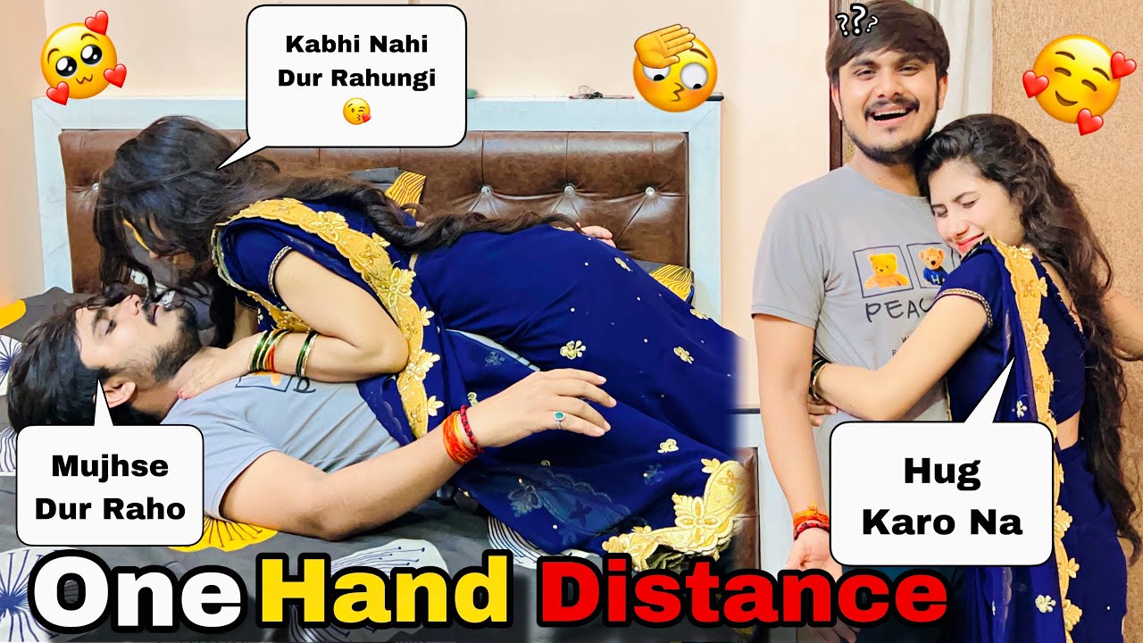 One Hand Distance Prank on Wife Front Of Family || #prank #indian Wife || @SakshiBabaOfficial