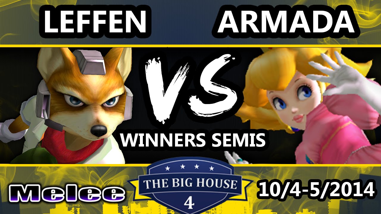 The Big House 4 - Armada (Peach) Vs. Leffen (Fox) - Winners Semis - SSBM