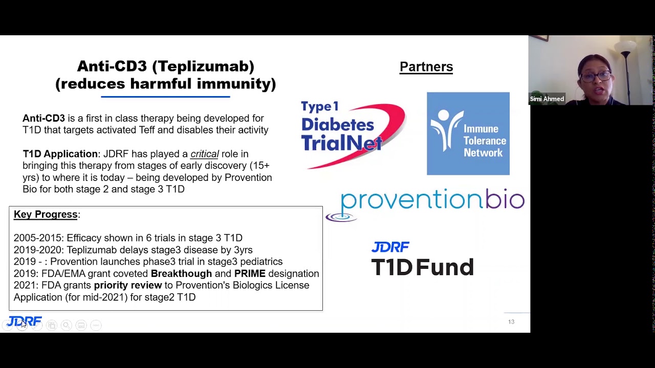 JDRF Research - Disease Modifying Therapies