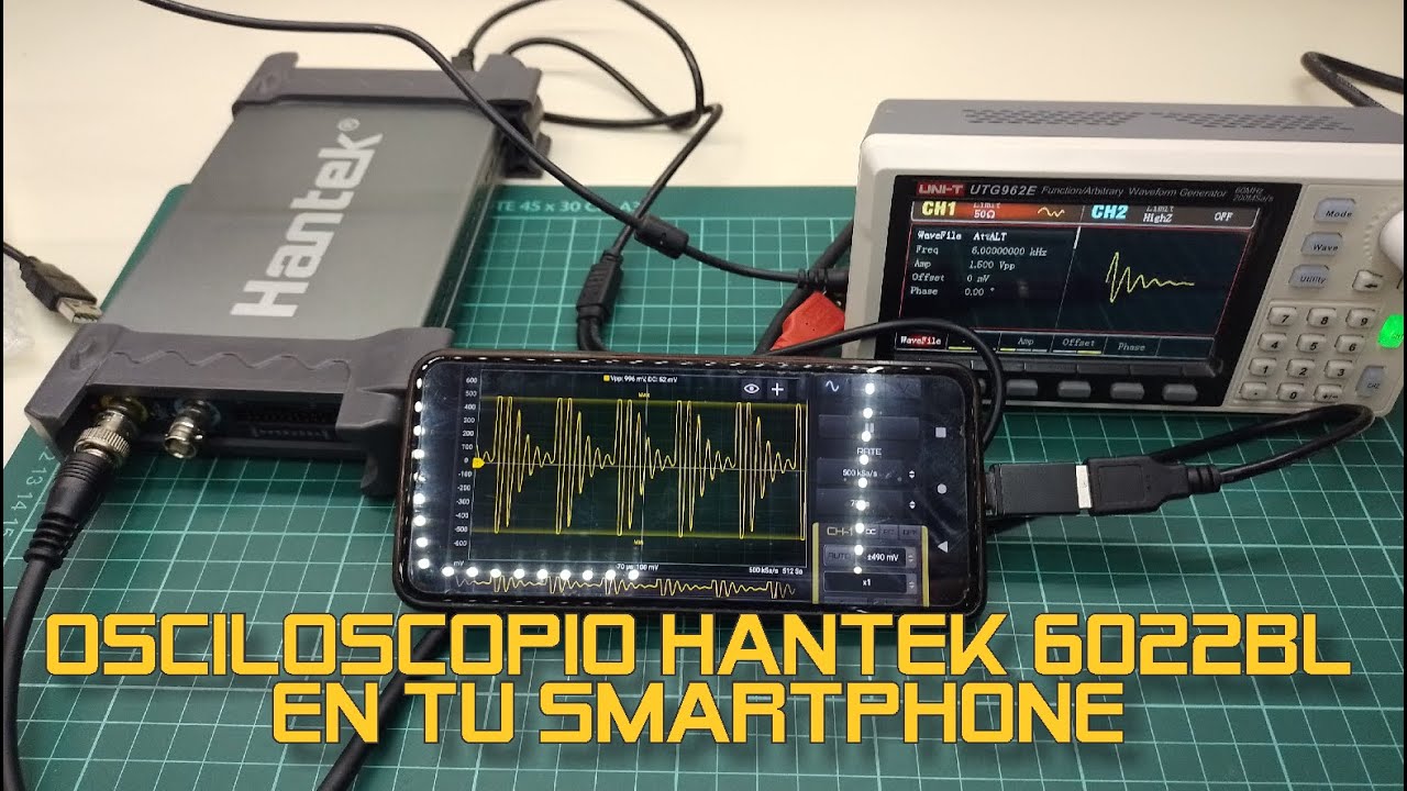 ✅ Como usar osciloscopio hantek 6022bl en smartphone con hscope