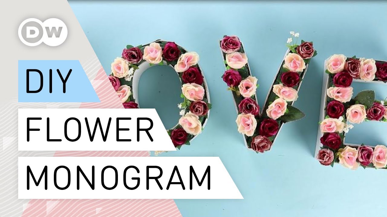 DIY - Monogram flower arrangement