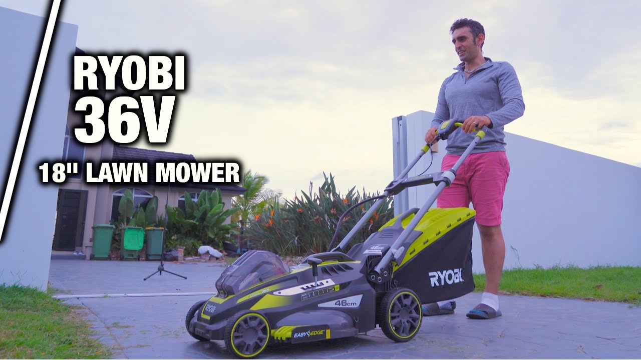 ОБЗОР комплекта газонокосилки Ryobi 36V 18