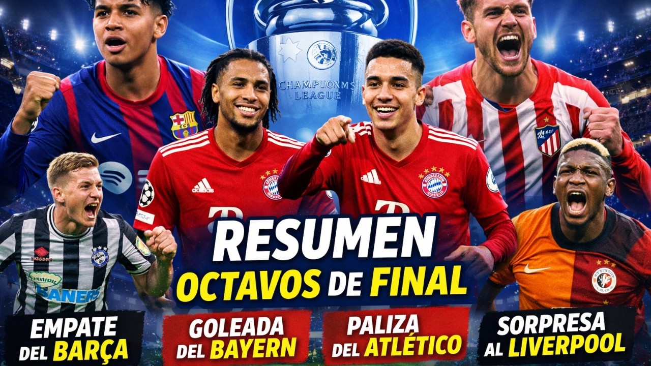 LOCURA EN CHAMPIONS: ATLÉTICO GOLEA, BAYERN HUMILLA Y EL BARÇA SE SALVA AL 96 #championsleague