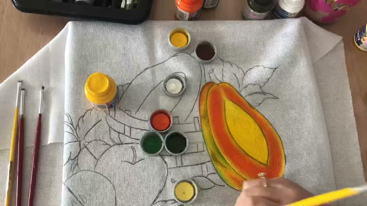 Pintura em tecido- MAMÃO