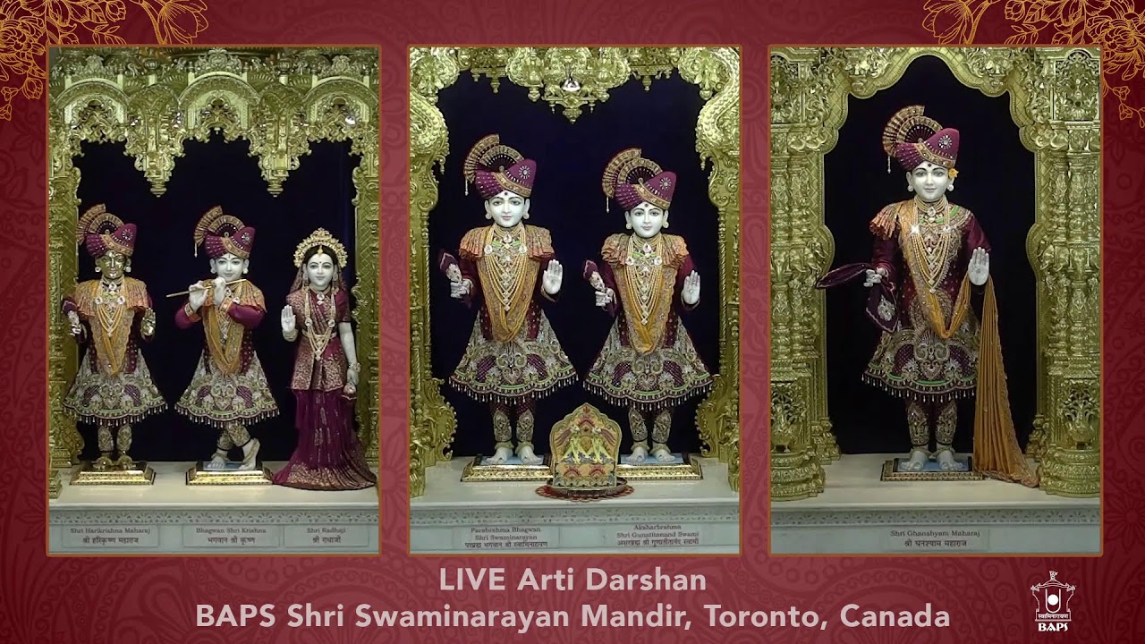 LIVE Sandhya Arti - BAPS Shri Swaminarayan Mandir - Toronto, Canada