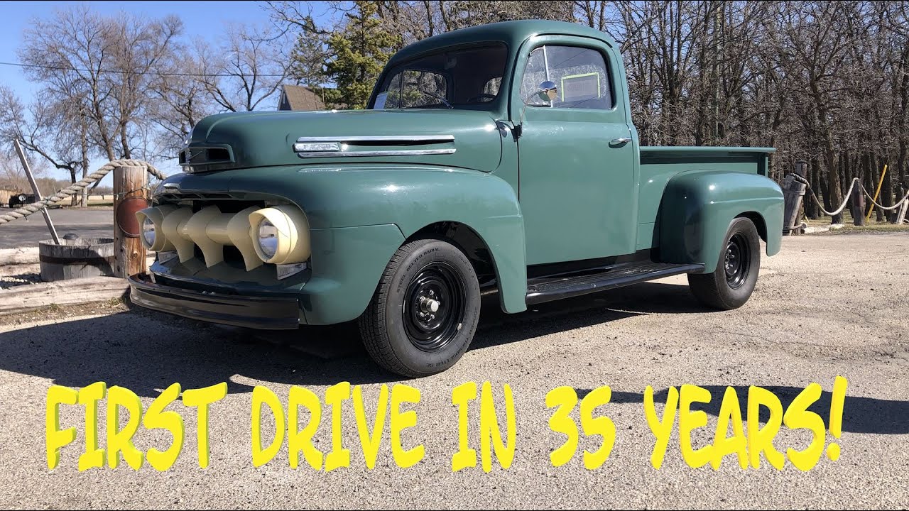 Ford F1 Half Ton 1952 года выпуска. Первый заезд за 35 лет. Найден в поле. Хот-род.