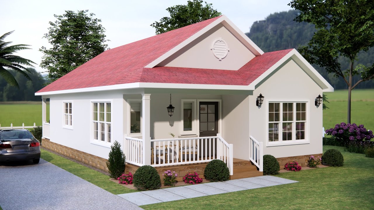 26'x43' (8x13m) Beautifully Designed Small House With Floor Plan - Cozy & Elegant