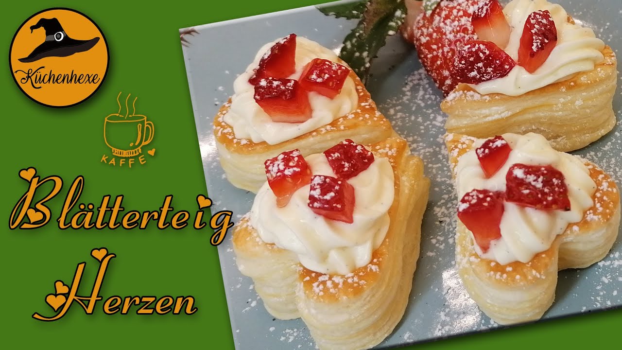 Blätterteig Herzen einfach , schnell und soooooo süss
