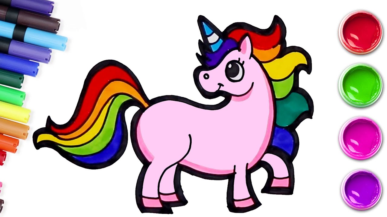 Unicorn Drawing 🦄 | Disegno facile per bambini | Come disegnare un unicorno | Arte Di Chiki