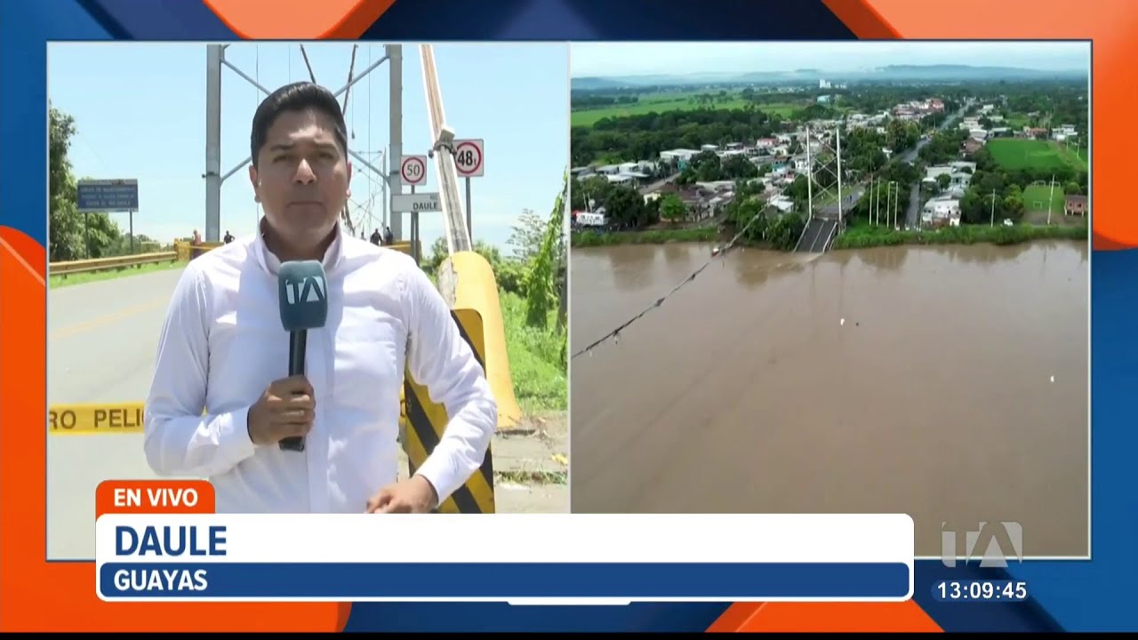 Una persona falleció a causa del colapso del puente de Daule