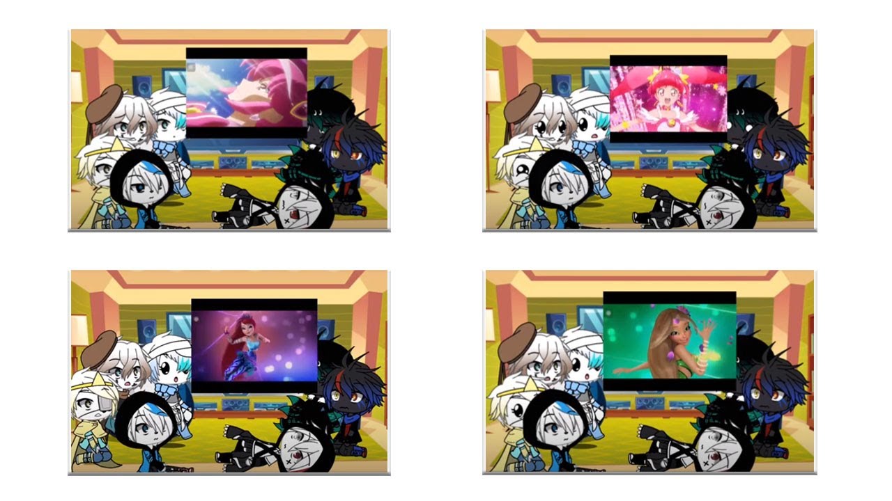 Sans au react to Winx club/precure gacha life✨