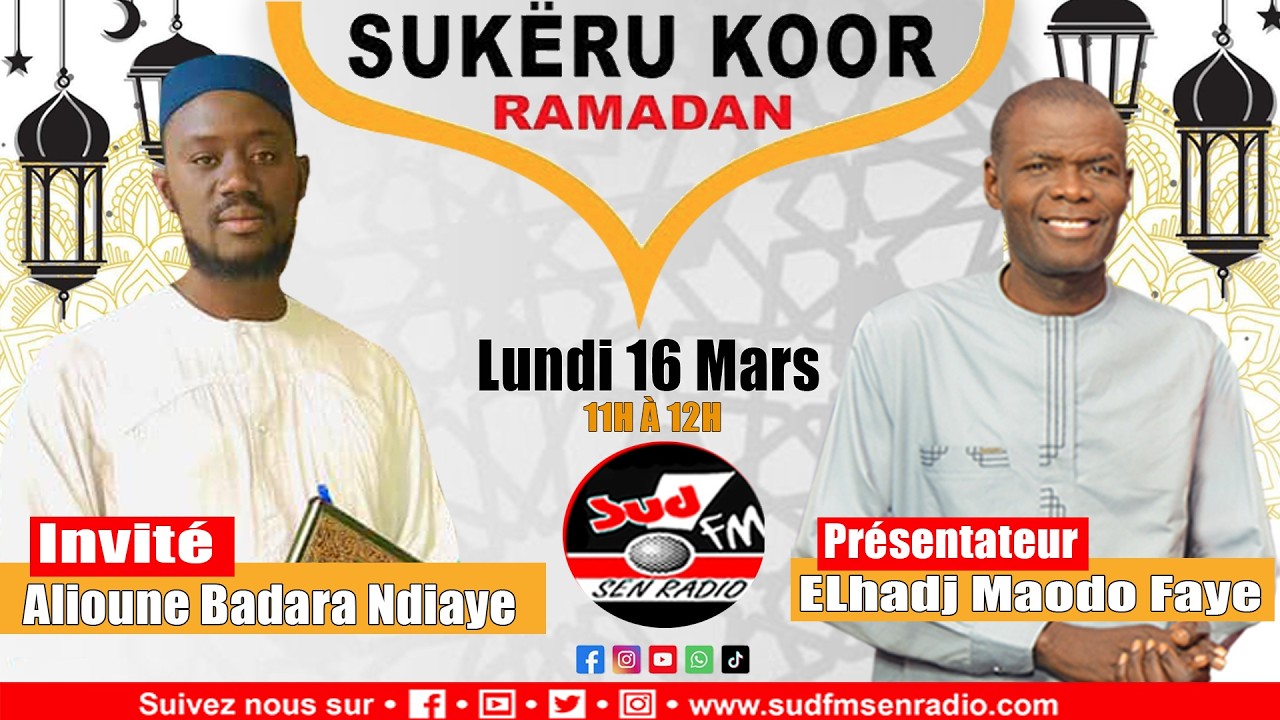 SUD FM EN DIRECT SOUKAROU KOOR  DU 16 MARS 2026
