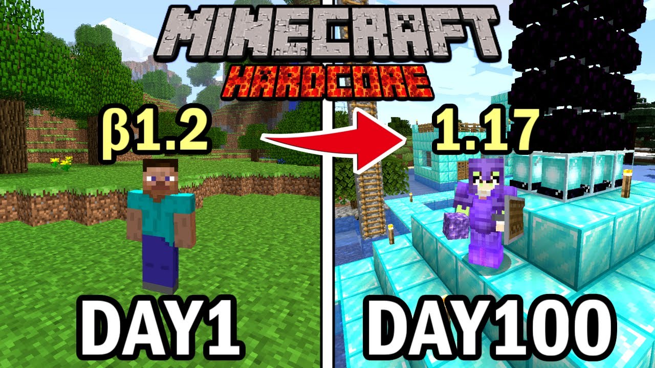 【マイクラ】だんだんアプデされる世界で100日間ハードコア生活をしたらヤバかった【100days】【Minecraft】【マインクラフト】