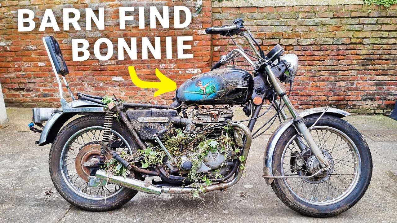 Найди в амбаре Triumph Bonneville Restoration 1975 T140, импортный мотоцикл из США, классический ...